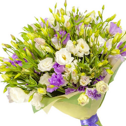 Букет цветов из эустомы "17 мгновений весны"